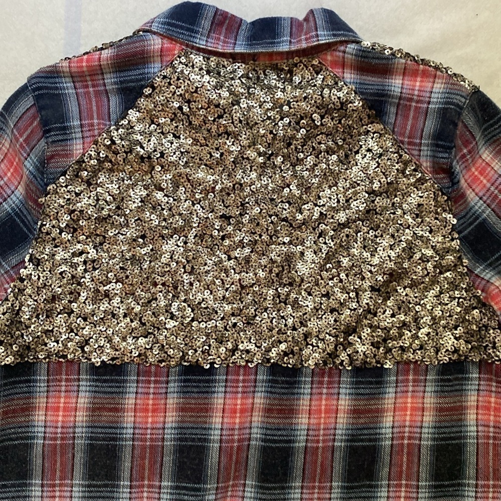 FP Little Bit of Sugar Sequence and Flannel Shirt Size Small - Picture 10 of 12